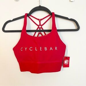 CycleBar Red Strappy Back Bra
